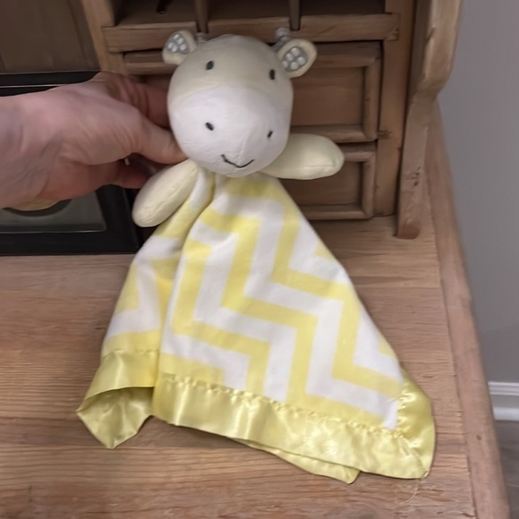 Circo Baby Lovey Security Blanket Giraffe Yellow Satin Trim Chevron - Picture 2 of 9